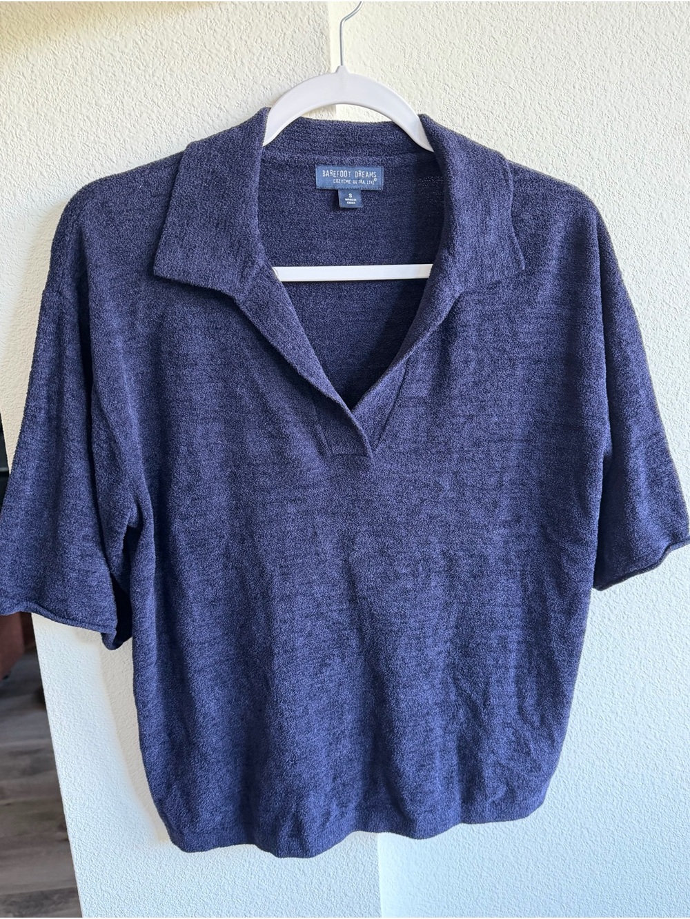 Barefoot Dreams CozyChic Ultra Lite Collared Short Sleeve Top
